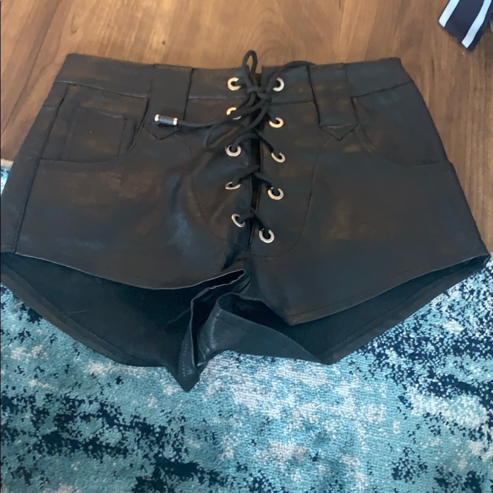 Leather shorts!